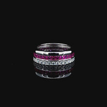 Cushion Cut Ruby Band