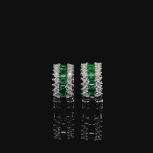 Emerald Huggie Hoop Earrings