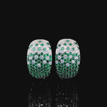 Emerald Gradient Pavé Dome Earring