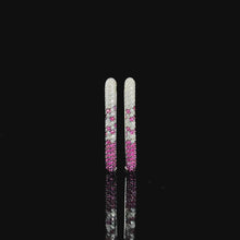 Ruby Ombre Pavé Hoop Earrings