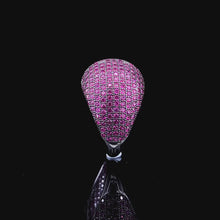 Ruby Dome Pavé Cocktail Ring