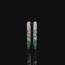 Emerald Ombre Pavé Hoop Earrings