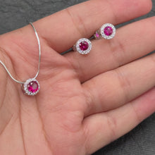 Ruby Halo Elegance Set