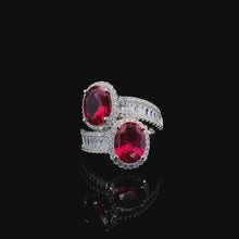 Ruby Toi et Moi Ring