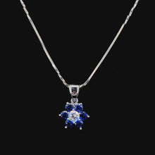 Sapphire Floral Pendant